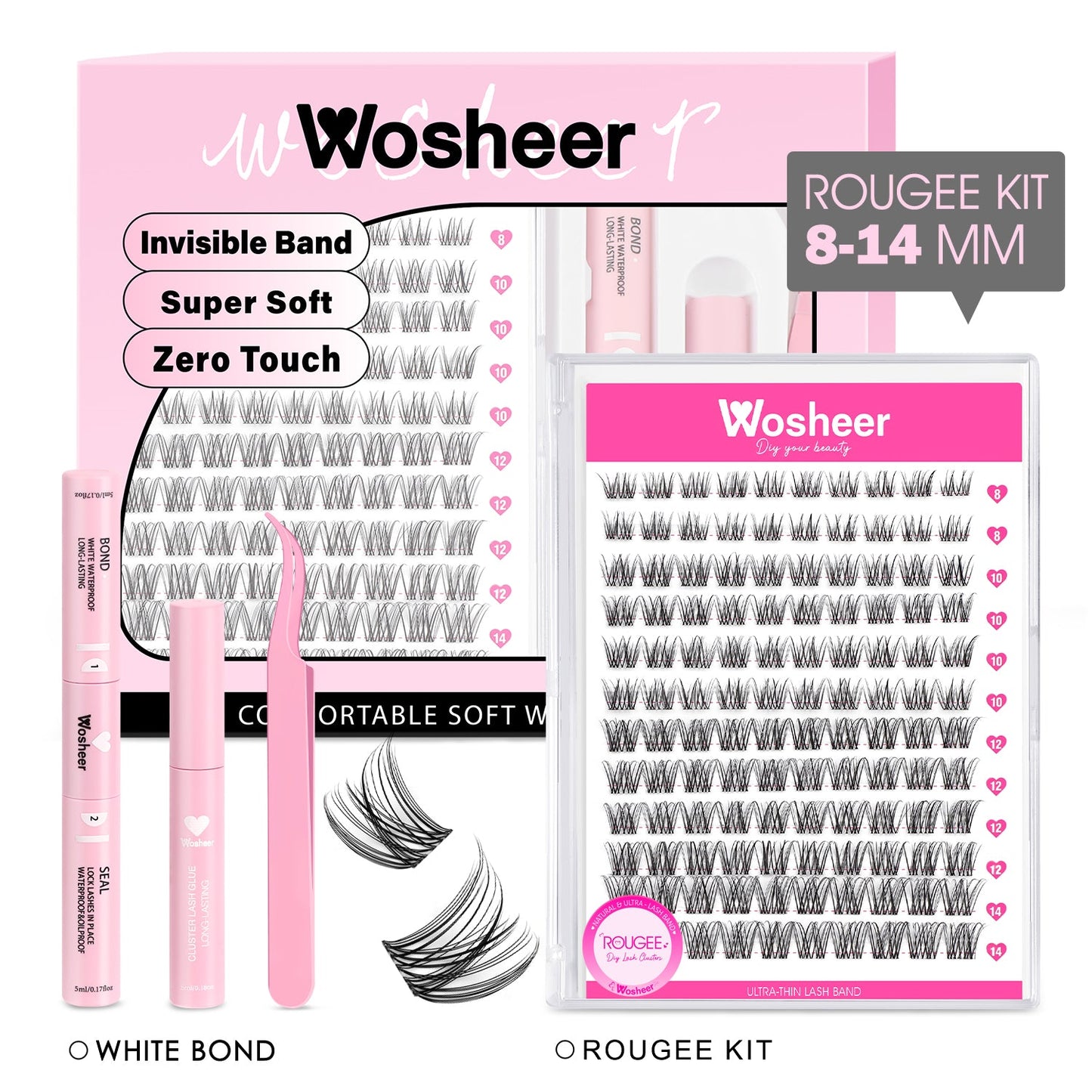 WOSHEER Professional Lash Kit Wholesale Bundle - Multiple Styles for Salon Use