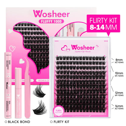 WOSHEER Professional Lash Kit Wholesale Bundle - Multiple Styles for Salon Use