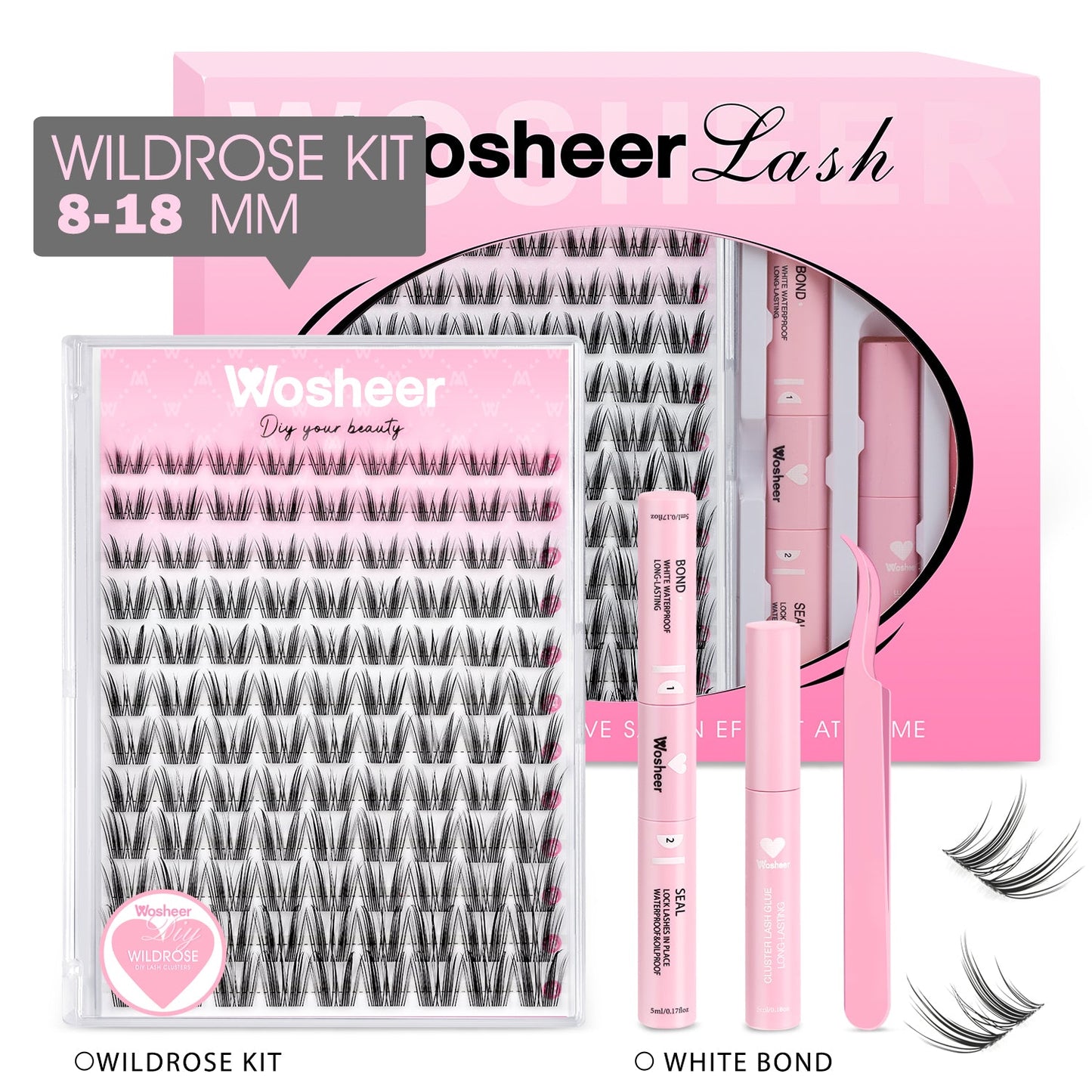 WILDROSE Manga-Inspired Lash Clusters: Lightweight, Reusable, Waterproof Lashes