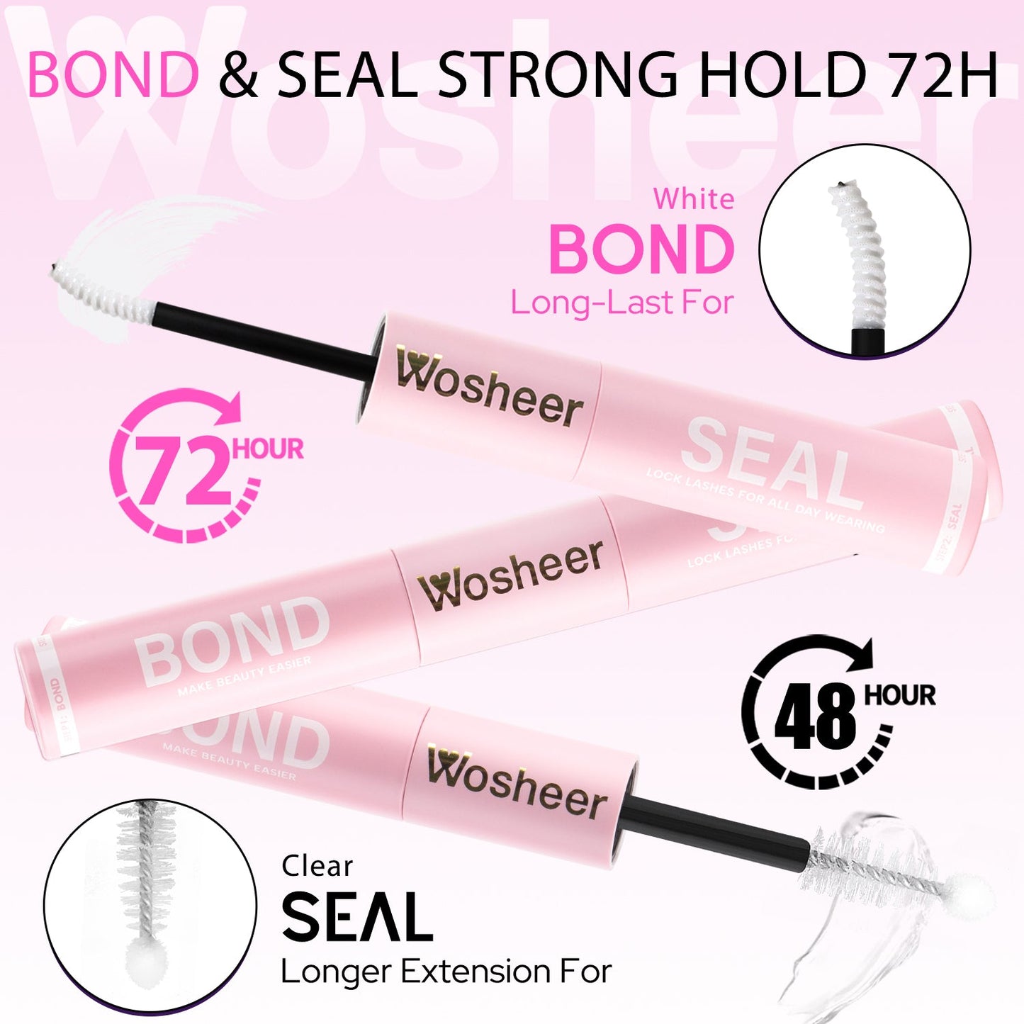 Clear Drying Eyelash Extension Adhesive, Waterproof, Sweatproof, Hypoallergenic Bond & Seal