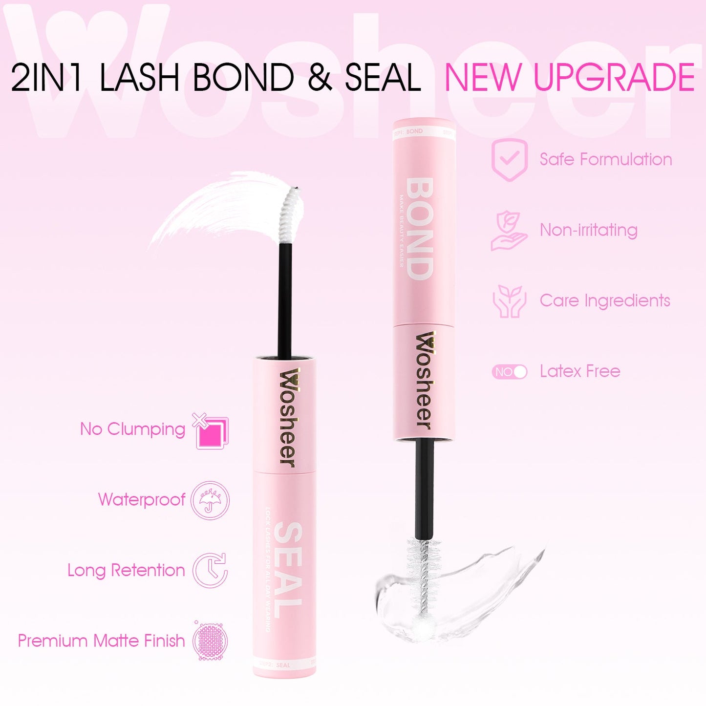 Clear Drying Eyelash Extension Adhesive, Waterproof, Sweatproof, Hypoallergenic Bond & Seal