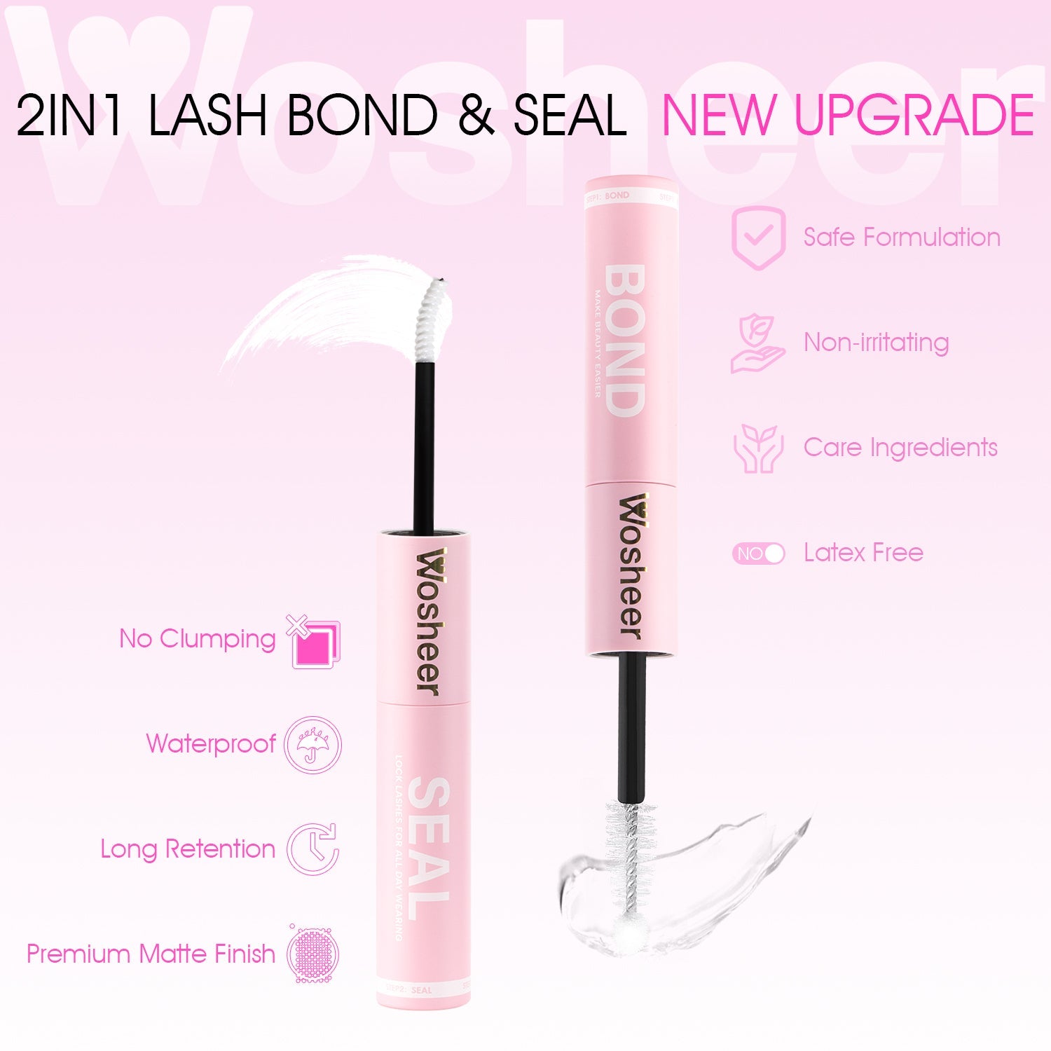 Clear Drying Eyelash Extension Adhesive, Waterproof, Sweatproof, Hypoallergenic Bond & Seal