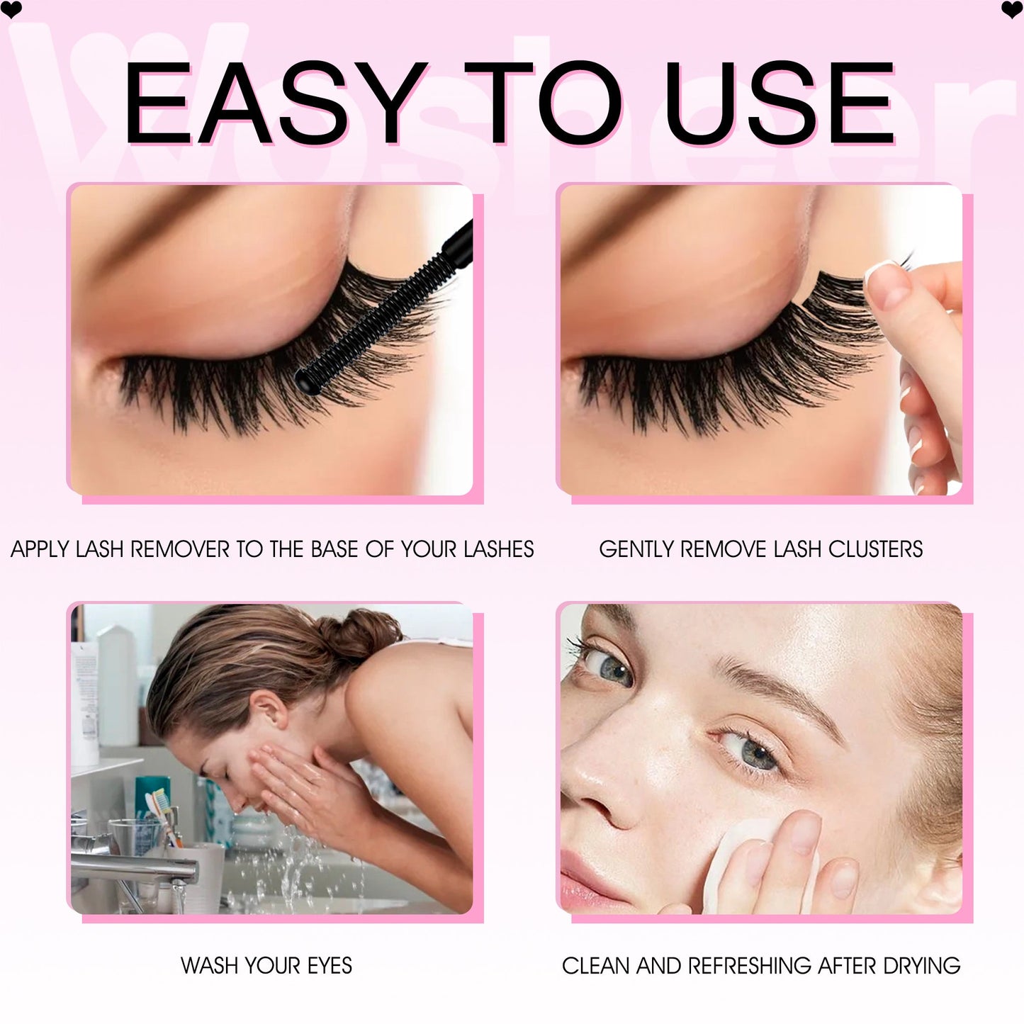 Fast-Acting Gentle Lash Extension Glue Remover: 30-Second Formula Protects Natural Lashes
