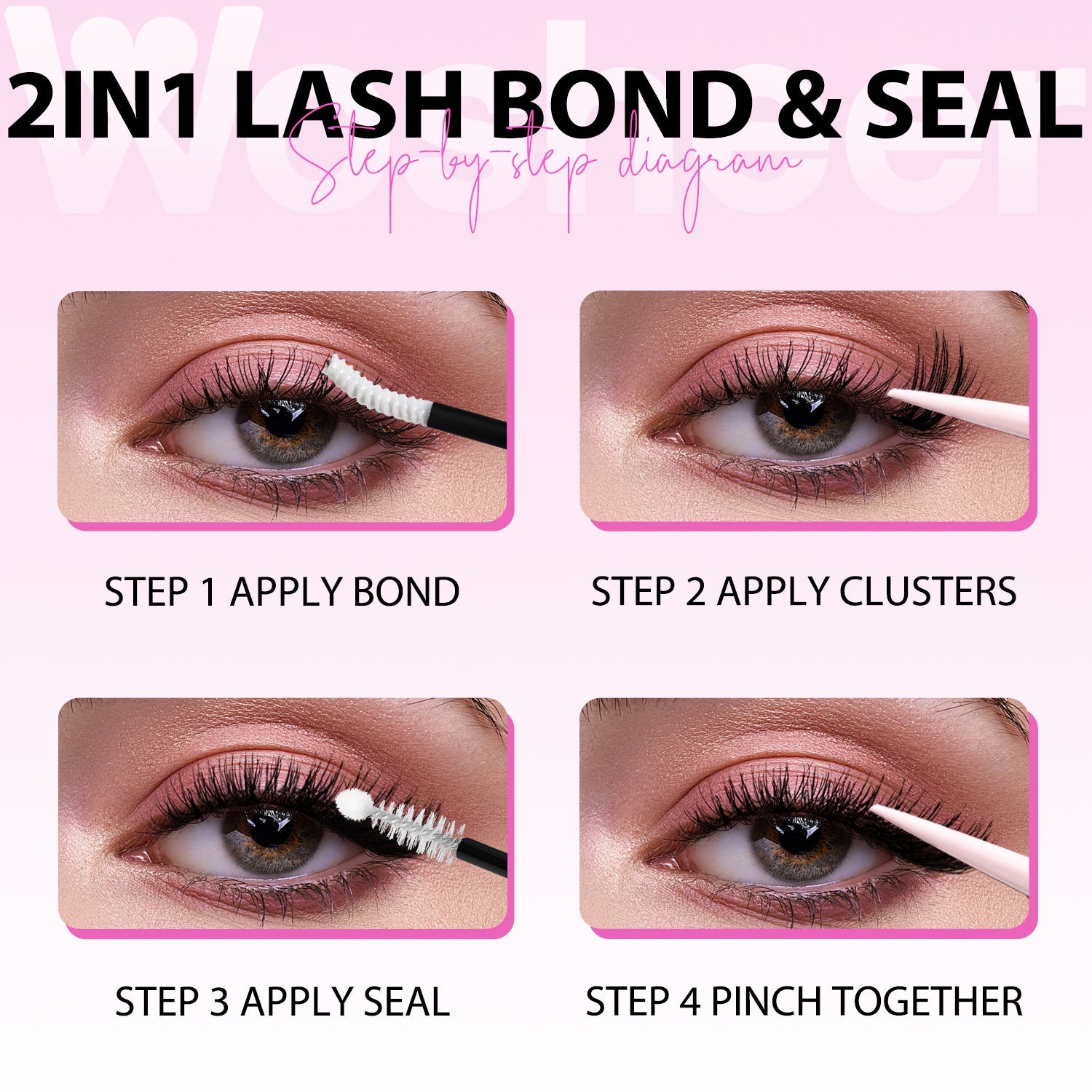 Clear Drying Eyelash Extension Adhesive, Waterproof, Sweatproof, Hypoallergenic Bond & Seal