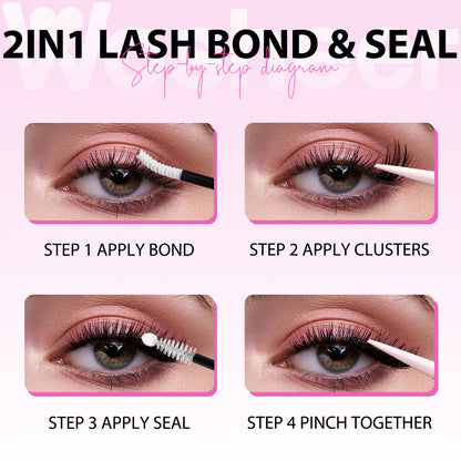 Clear Drying Eyelash Extension Adhesive, Waterproof, Sweatproof, Hypoallergenic Bond & Seal